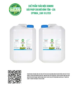 CHẾ PHẨM THẢO MỘC DOMINO GIẢI PHÁP CHO MÔ HÌNH TÔM - LÚA CPTM04_CAN 10 LITER
